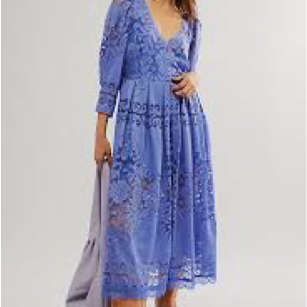Free People Blue Lace Dress